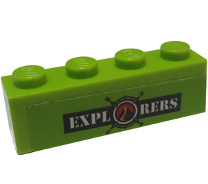 LEGO Brick 1 x 4 with Explorers Sticker (3010)