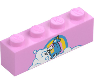 LEGO Kloss 1 x 4 med Llama i Clouds