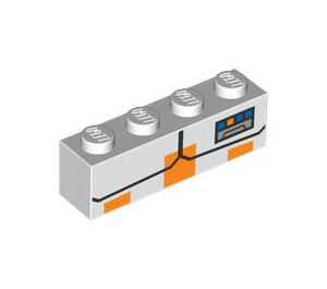 LEGO Brique 1 x 4 avec Orange Markings (3010)