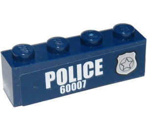 LEGO Brick 1 x 4 with Police 60007 and Right Badge Sticker (3010)