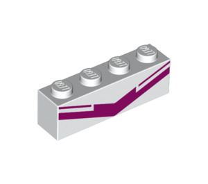 LEGO Brick 1 x 4 with Purple Line (3010 / 55974)