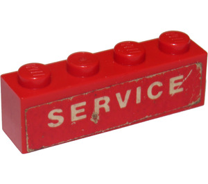 LEGO Brick 1 x 4 with 'SERVICE' Sticker (3010)