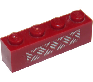 LEGO Brique 1 x 4 avec Bande de roulement assiette Autocollant (3010)