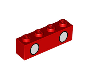 LEGO Brick 1 x 4 with Two White Eyes (3010 / 42199)