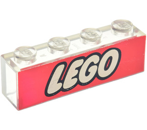 LEGO Kostka 1 x 4 bez Spodní trubičky s LEGO logo (3066)