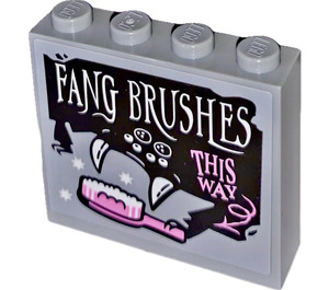 LEGO Brick 1 x 4 x 3 with Fang Brushes This Way Sticker (49311)