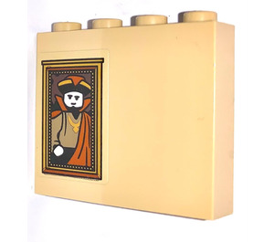 LEGO Brick 1 x 4 x 3 with Picture of a Wizard Sticker (49311)