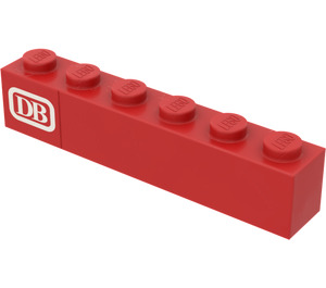 LEGO Brique 1 x 6 avec 'DB' Autocollant (3009)