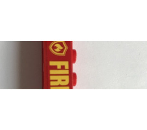 LEGO Brick 1 x 6 with Fire Logo Badge and 'FIRE 4430' Sticker from Set 4430 (3009)