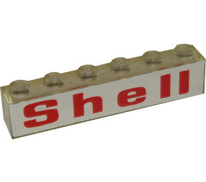 LEGO Steen 1 x 6 met Shell zonder buizen aan de onderzijde (3067)
