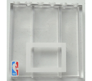 LEGO Steen 1 x 6 x 5 met 'NBA' en Wit Rectangle (3754)