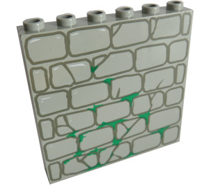 LEGO Brique 1 x 6 x 5 avec Stone mur et Moss Décoration (3754)