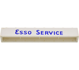 LEGO Brick 1 x 8 with "ESSO SERVICE" without Bottom Tubes with Cross Support