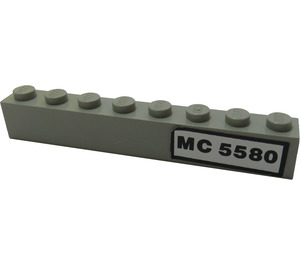 LEGO Brick 1 x 8 with 'MC 5580' Right Sticker (3008)