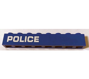 LEGO Brick 1 x 8 with 'POLICE' (Model Right) Sticker (3008)
