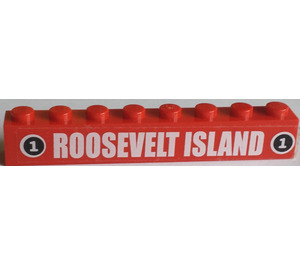 LEGO Brick 1 x 8 with 'ROOSEVELT ISLAND' Sticker (3008)
