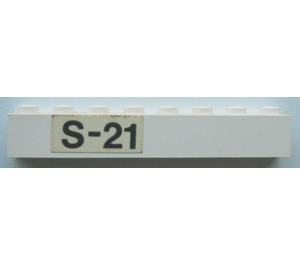 LEGO Brick 1 x 8 with 'S-21' Sticker (3008)