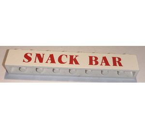 LEGO Brick 1 x 8 with "SNACK BAR" (Surface Print) (3008)