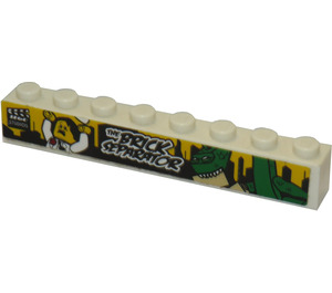 LEGO Brick 1 x 8 with the Brick Separator Sticker (3008)