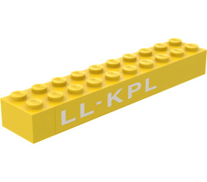 LEGO Цегла 2 x 10 з LL-KPL Наліпка (3006)