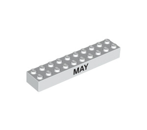 LEGO Brick 2 x 10 with 'MAY' (15078 / 97627)