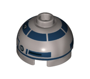 LEGO Brick 2 x 2 Round with Dome Top with Lavender Dots and Dark Blue Pattern (Hollow Stud, Axle Holder) (18841 / 26448)