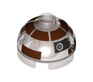 LEGO Brick 2 x 2 Round with Dome Top with R3-M2 Astromech Droid Head (Hollow Stud, Axle Holder) (18841 / 33758)