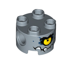LEGO Brique 2 x 2 Rond avec des trous avec Jaune Eye avec Les dents (17485 / 33813)