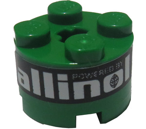 LEGO Brick 2 x 2 Round with Powered by Allinol pattern Sticker (3941)