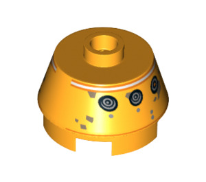 레고 벽돌 2 x 2 둥근 ~와 함께 Sloped 측면 ~와 함께 R5-A2 Astromech Droid 머리 (39665 / 98100)