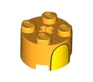 LEGO Brick 2 x 2 Round with Yellow with Curve (3941)