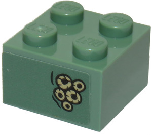 LEGO Brick 2 x 2 with Battle of Atlantis pattern Sticker (3003)