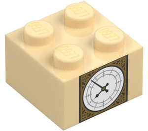 LEGO Brick 2 x 2 with Clock of Big Ben (3003 / 29810)