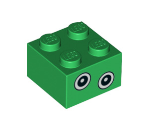 LEGO Brick 2 x 2 with Dino Dude Eyes (3003 / 38936)