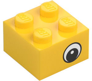 LEGO Kloss 2 x 2 med Öga på Both Sidor med prick i pupill (3003 / 88397)