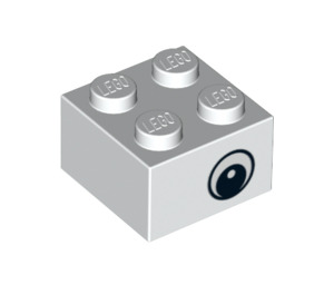 LEGO Brick 2 x 2 with Eyes on Both Sides (Offset) and Dot in Pupil (81508 / 88398)