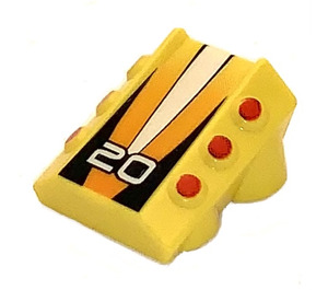 LEGO Brique 2 x 2 avec Flanges et Pistons avec '20' (30603)