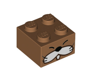 LEGO Brick 2 x 2 with Monty Mole Face (3003 / 68924)