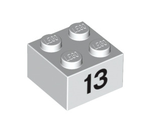 LEGO Brick 2 x 2 with Number 13 (14870 / 97649)
