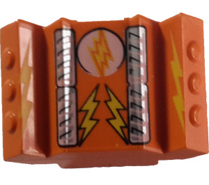 LEGO Brick 2 x 2 with Sloped Motor Block Sides with Light / Lightning Bolt (30601)