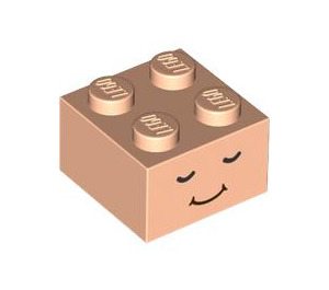 LEGO Brick 2 x 2 with Toad Face with Smile and Closed Eyes (3003 / 79549)