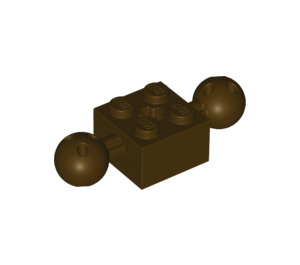 LEGO Brick 2 x 2 with Two Ball Joints with Holes in Ball and axle hole (17114)