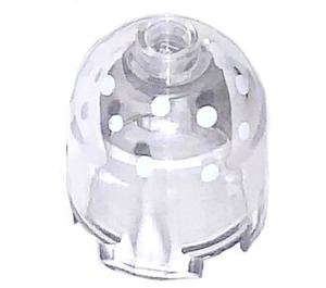 LEGO Brique 2 x 2 x 1.7 Rond Cylindre avec Dome Haut avec Blanc Dots (Montant solide encastré) (26451)