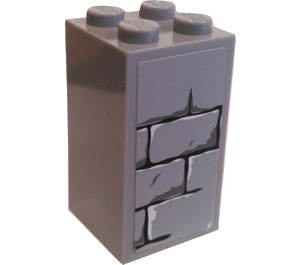 LEGO Stein 2 x 2 x 3 mit Bricks Aufkleber (30145)