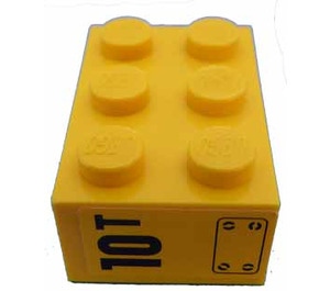 LEGO Klods 2 x 3 med Sort 10T Venstre Side Klistermærke (3002)