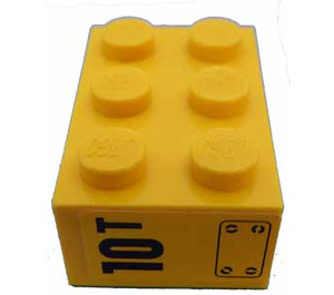 LEGO Brick 2 x 3 with Black 10T Left Side Sticker (3002)