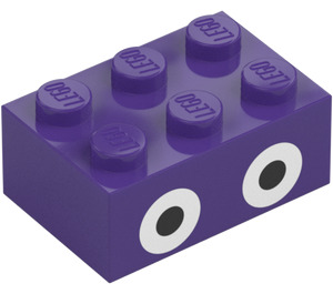 LEGO Steen 2 x 3 met Nabbit Ogen (94655 / 105682)