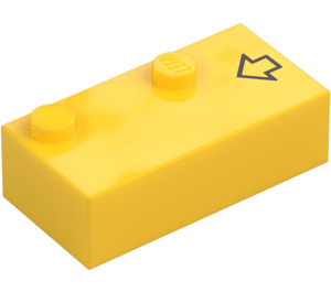 LEGO Cegła 2 x 4 Braille z Strzałka (69372)