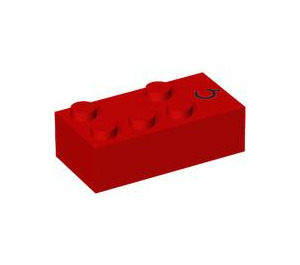 LEGO Kloss 2 x 4 Braille med C "Ç" (69551)