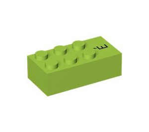 LEGO Steen 2 x 4 Braille met E "É" (69552)